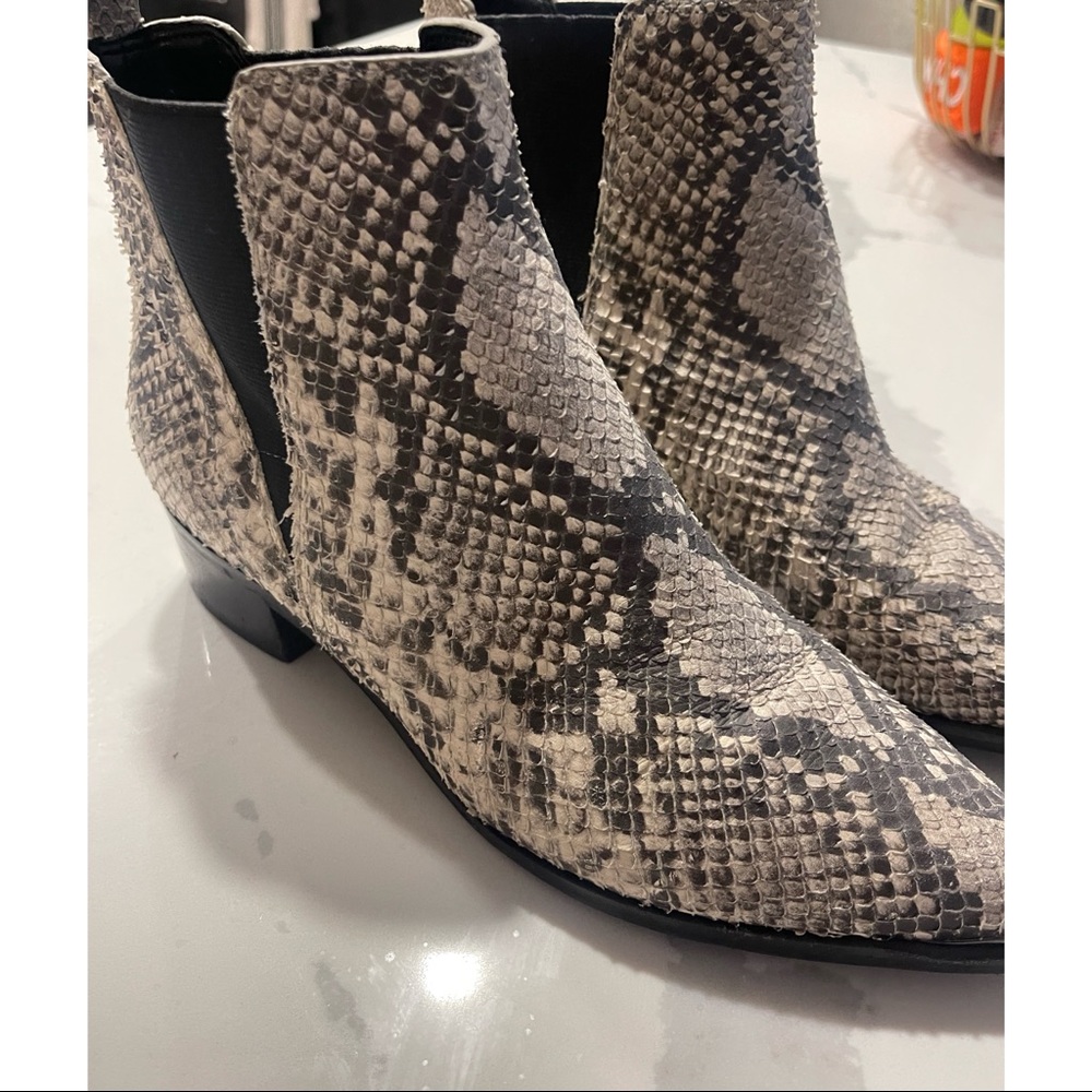 SNAKESKIN BOOTIES - great condition size 8